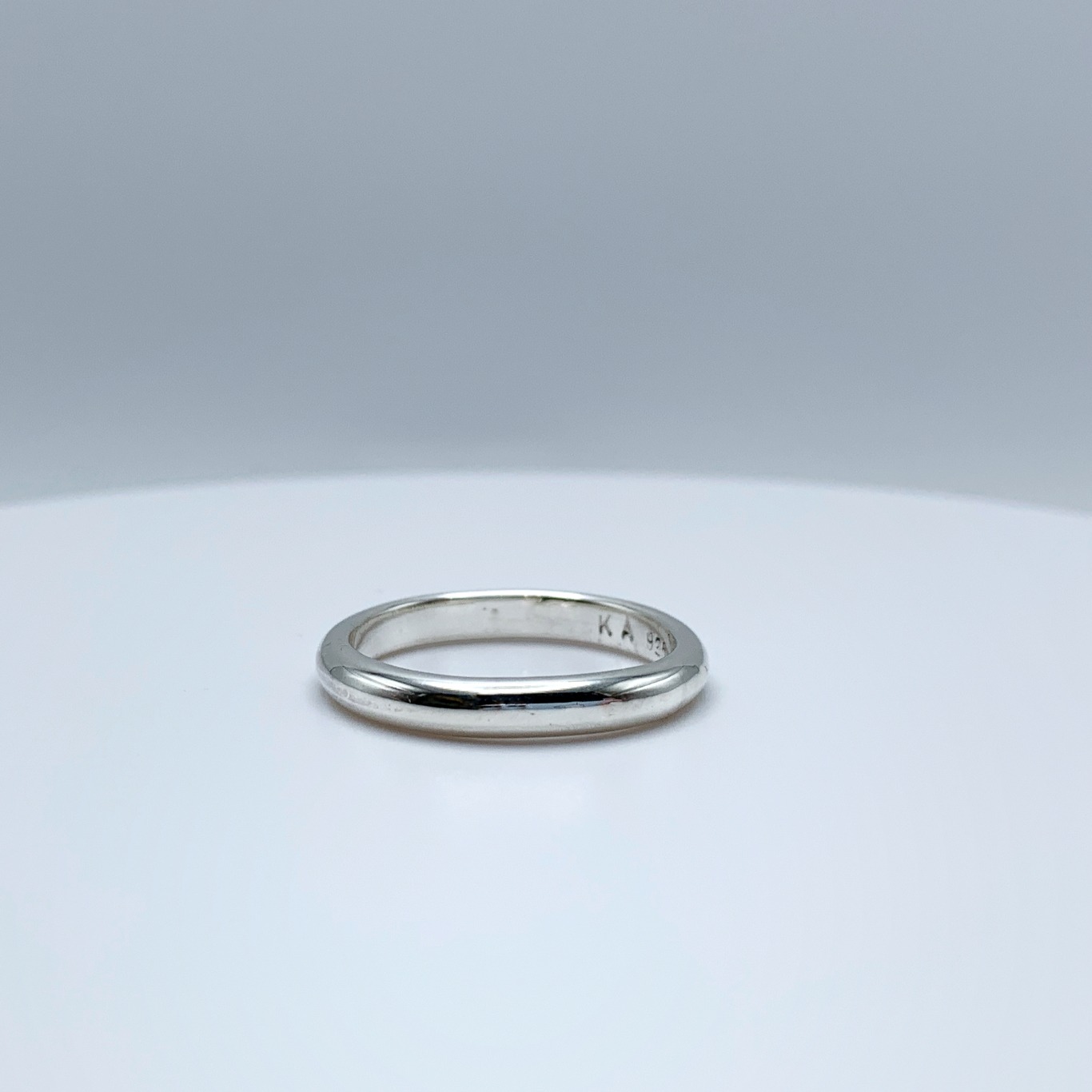 Rounded Ring / Solid Sterling Silver / Domed Men's Women's Band / 3mm Width / Custom Sized - Image 2