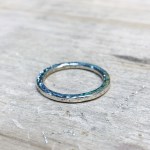 Satellite Ring / Solid Sterling Silver / Men's Women's Band / 2mm Width / US Size 6 / Rustic Hammered Texture