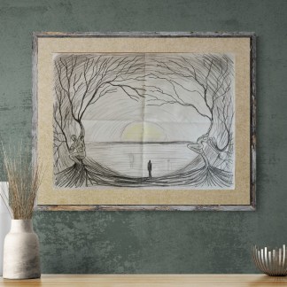 Whispers Between Worlds STUDY AND EXPERIMENT By Rafi Perez On Paper 18X24