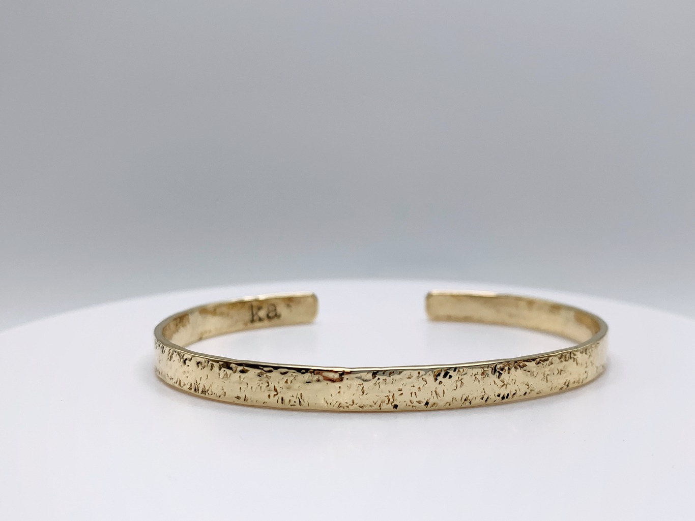 Brass Badassery Cuff Bracelet / Solid Jeweler's Brass / 5mm Width / Stone Hammered Texture - Image 2