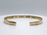 Brass Badassery Cuff Bracelet / Solid Jeweler's Brass / 5mm Width / Stone Hammered Texture