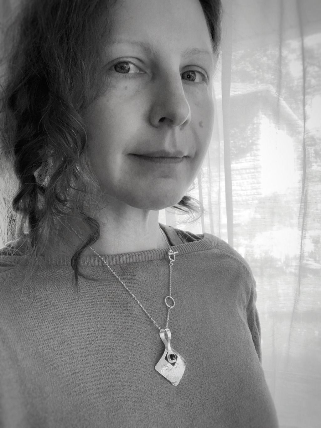 Onyx Diamond Pendant Necklace / Solid Sterling Silver / Genuine Faceted Onyx / Hammer Forged - Image 12
