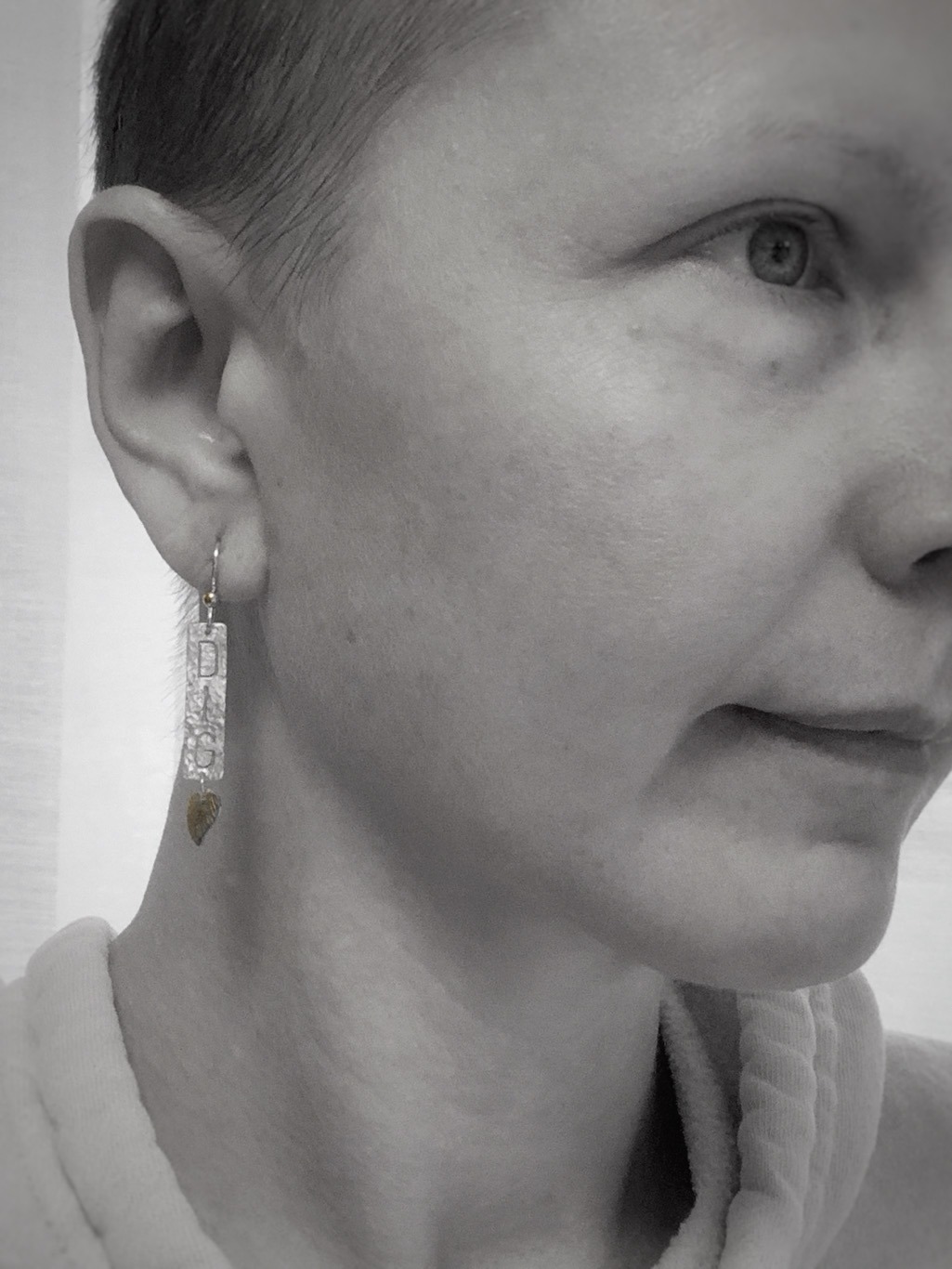 "Dig Deep" Stick and Leaf Earrings / Solid Sterling Silver / 14k Gold Filled / Hammer Forged / Hammered Texture - Image 6