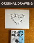 Tomorrow Is Another Day - Original Dear Artist Illustration Drawing by Rafi Perez On Paper 8.5X11