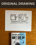 Meaningful Impact - Original Dear Artist Illustration Drawing by Rafi Perez On Paper 8.5X11
