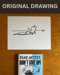 Artist Life - Original Dear Artist Illustration Drawing by Rafi Perez On Paper 8.5X11