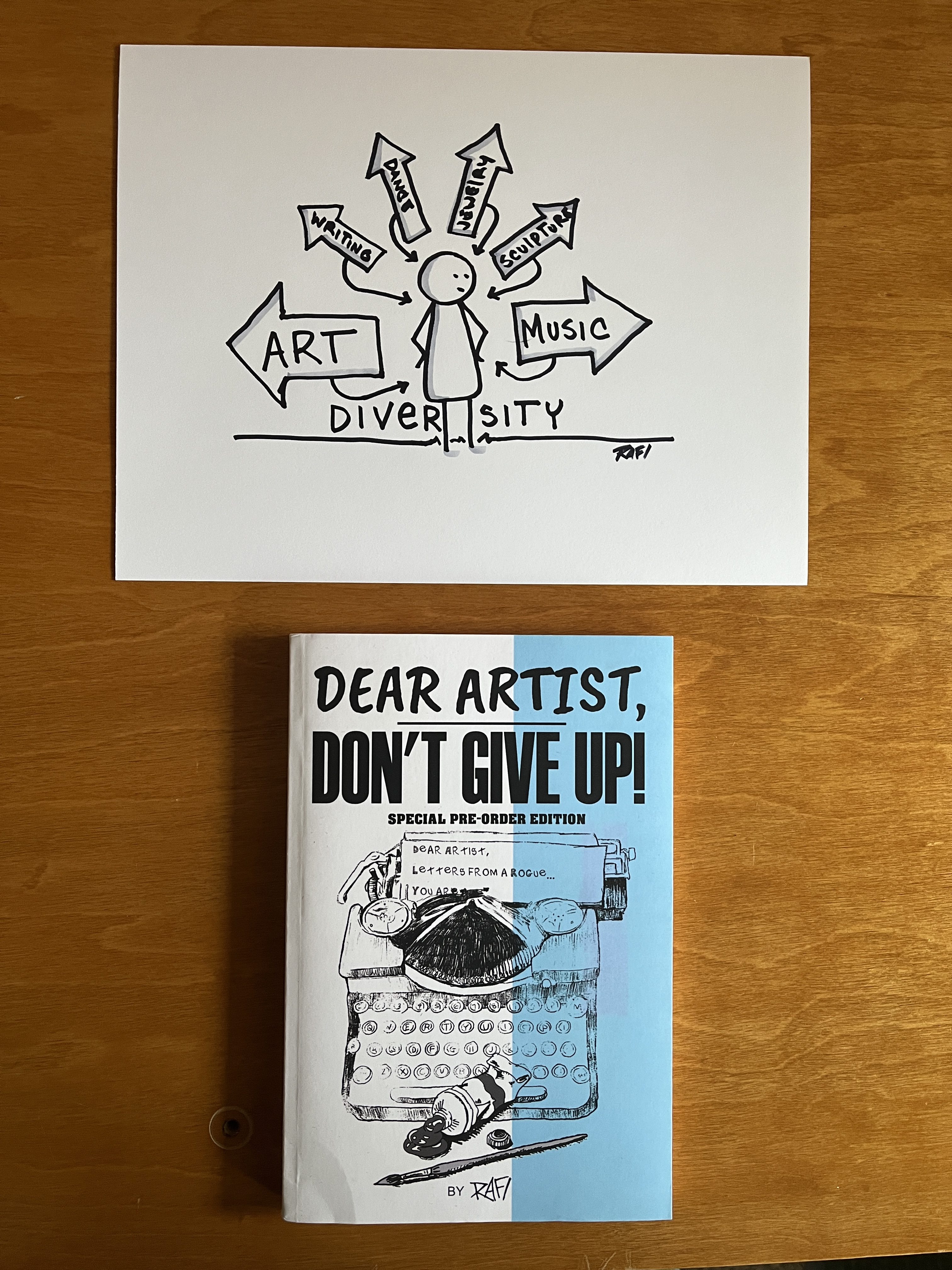 Diversity - Original Dear Artist Illustration Drawing by Rafi Perez On Paper 8.5X11 - Image 2