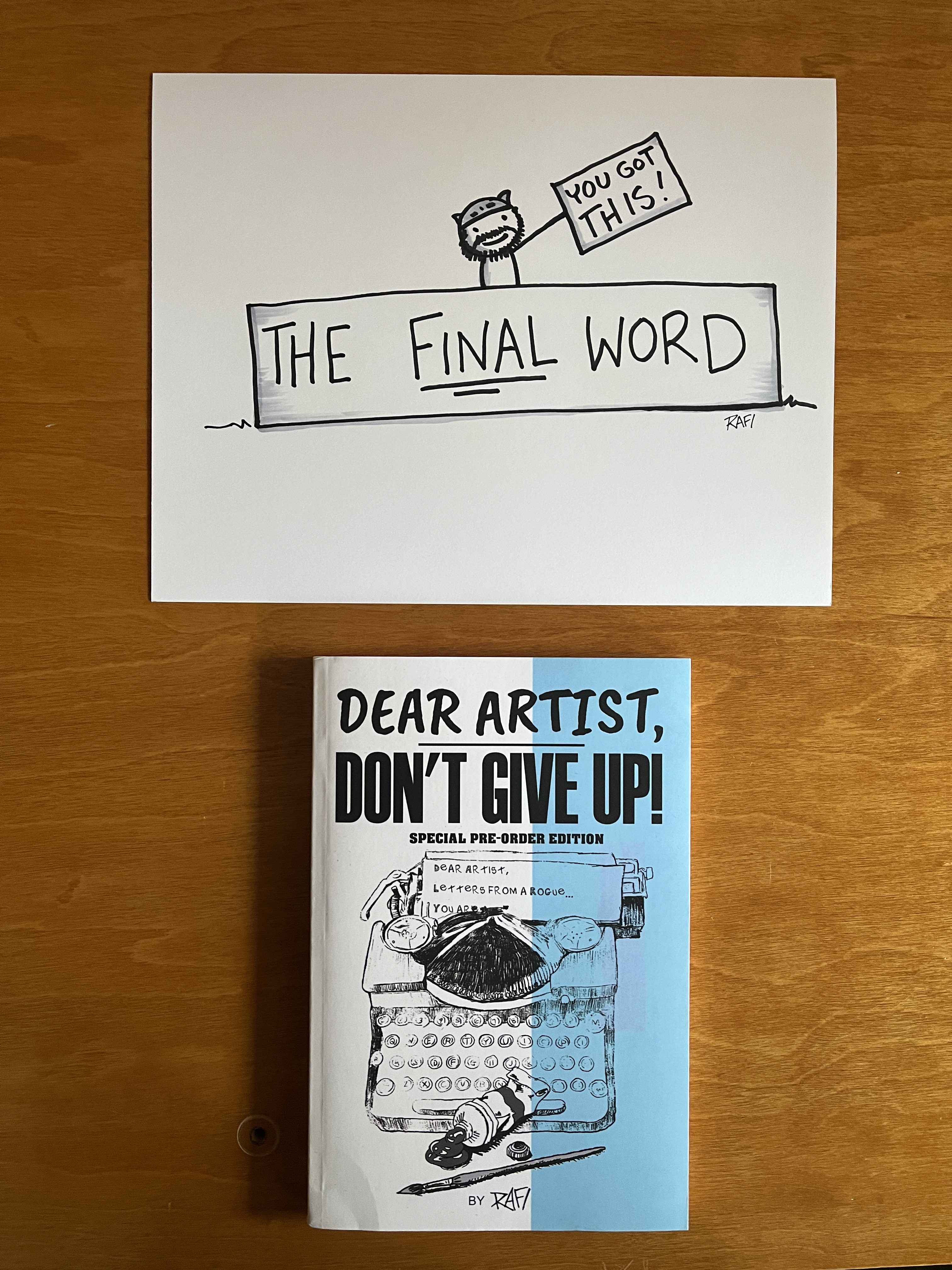 The Final Word - Original Dear Artist Illustration Drawing by Rafi Perez On Paper 8.5X11 - Image 2