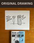 Make Yourself Smile - Original Dear Artist Illustration Drawing by Rafi Perez On Paper 8.5X11