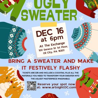 12-16-26 DECEMBER Create Your Own Ugly Sweater Party with Rafi and Klee – Art Night At The Exchange