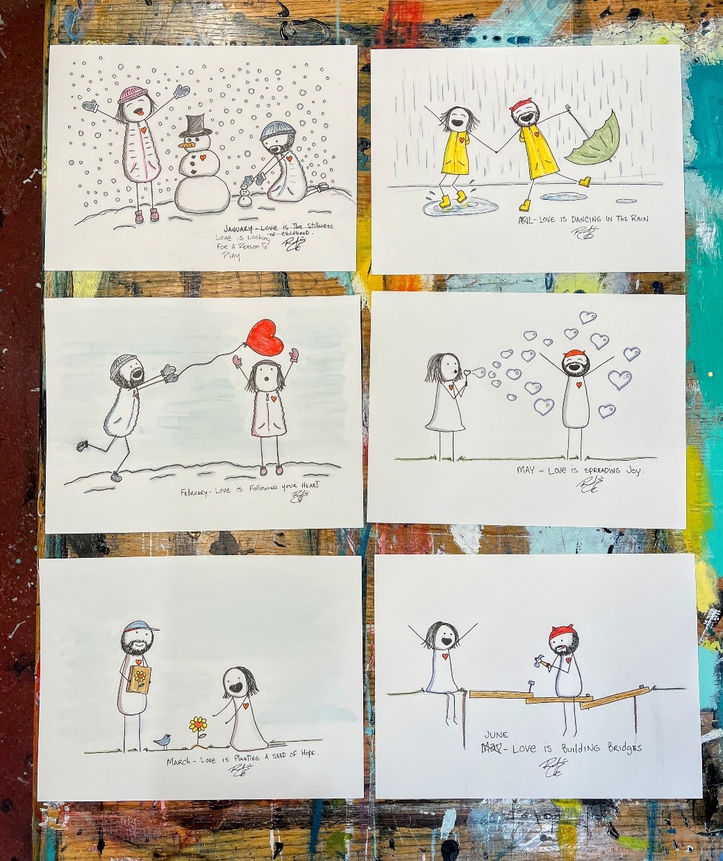 2026 Special LIMITED Edition Calendar Signed By Artist Rafi Perez - LOVE IS SERIES - Image 18