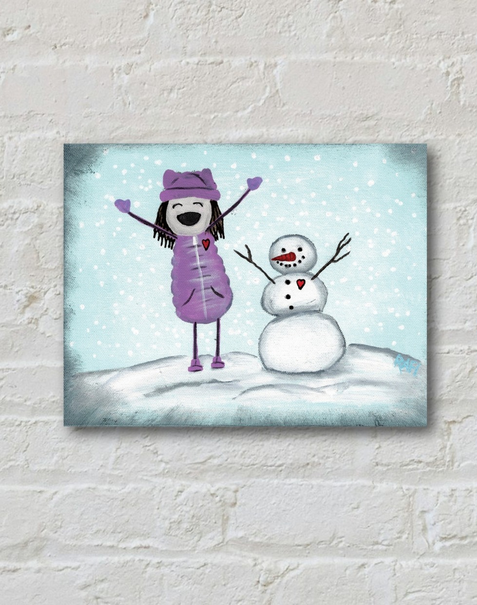 Create Happiness Original Painting By Artist Rafi Perez Mixed Medium On Canvas 9X12
