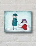 Adventurous Heart Original Painting By Artist Rafi Perez Mixed Medium On Canvas 9X12