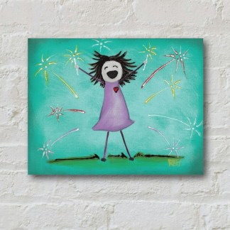 You Are The Spark Original Painting By Artist Rafi Perez Mixed Medium On Canvas 9X12