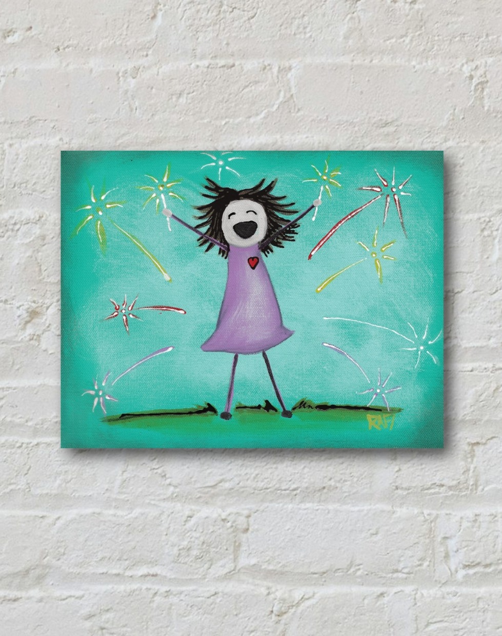You Are The Spark Original Painting By Artist Rafi Perez Mixed Medium On Canvas 9X12