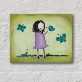 Celebrating Metamorphosis Original Painting By Artist Rafi Perez Mixed Medium On Canvas 9X12