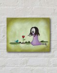 Nurturing Growth Original Painting By Artist Rafi Perez Mixed Medium On Canvas 9X12