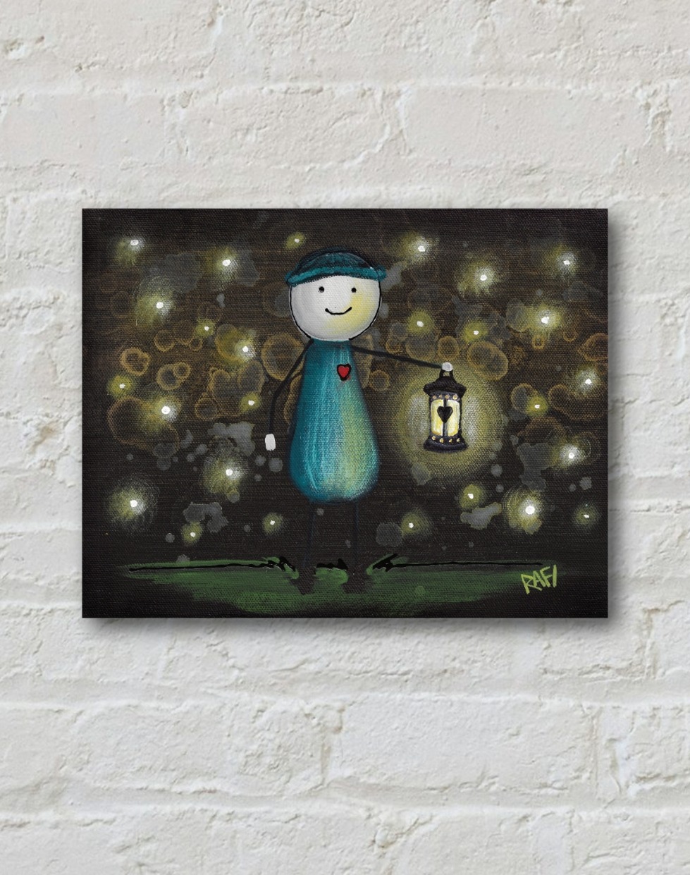 Light The Way Original Painting By Artist Rafi Perez Mixed Medium On Canvas 9X12