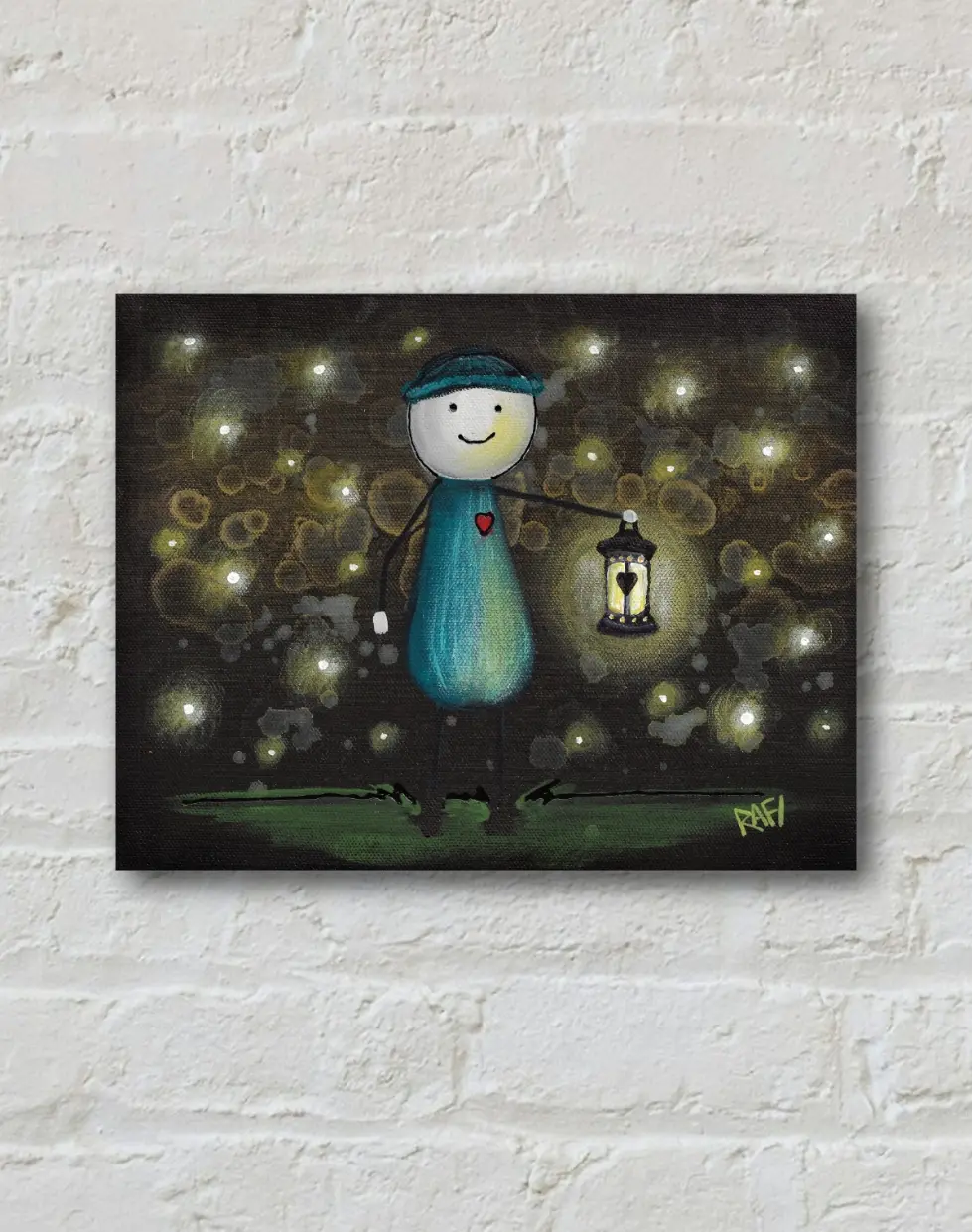 Light The Way Original Painting By Artist Rafi Perez Mixed Medium On Canvas 9X12