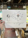 Spreading Joy - Original Illustration Drawing by Rafi Perez On Watercolor Paper 9X12