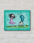 The Silly Moments Original Painting By Artist Rafi Perez Mixed Medium On Canvas 9X12