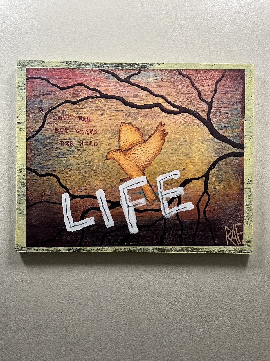 Life - ALL WE ARE EDITION By Artist Rafi Perez Textured Artist Enhanced Print On Wood 12X15 - Image 4