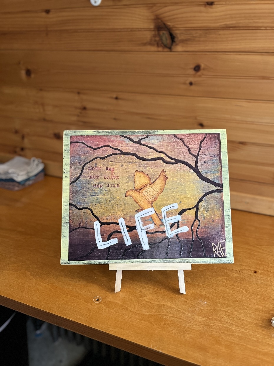 Life - ALL WE ARE EDITION By Artist Rafi Perez Textured Artist Enhanced Print On Wood 12X15 - Image 5