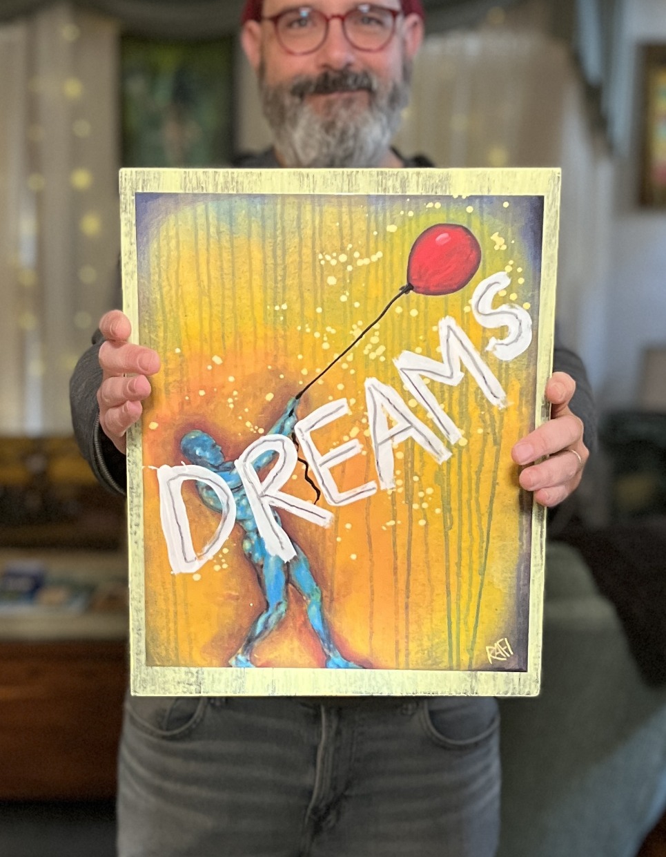 Dreams - ALL WE ARE EDITION By Artist Rafi Perez Textured Artist Enhanced Print On Wood 12X15