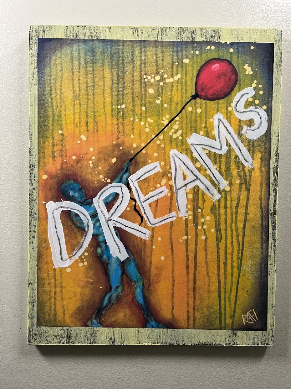 Dreams - ALL WE ARE EDITION By Artist Rafi Perez Textured Artist Enhanced Print On Wood 12X15 - Image 2