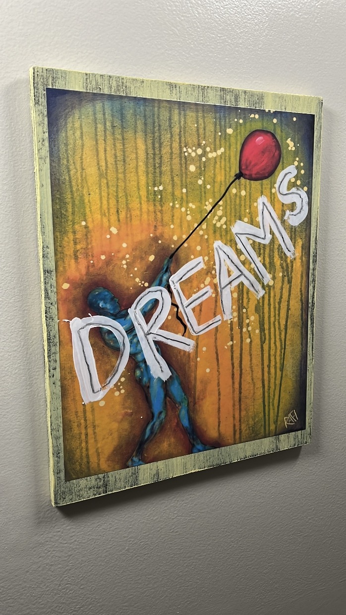 Dreams - ALL WE ARE EDITION By Artist Rafi Perez Textured Artist Enhanced Print On Wood 12X15 - Image 3