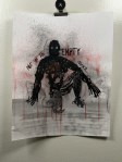 Running On Empty By Artist Rafi Perez Ink On Paper 11X14 Shadow Form Series