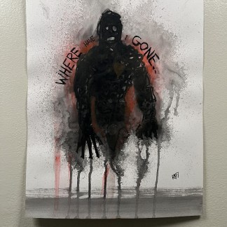 Where Have I Gone By Artist Rafi Perez Ink On Paper 11X14 Shadow Form Series