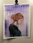 Quiet Weight By Artist Rafi Perez Original Painting On Paper 11X14