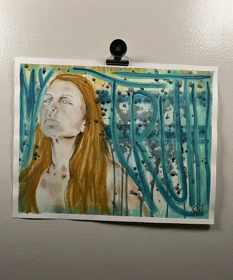 Truth By Artist Rafi Perez Original Painting On Paper 11X14