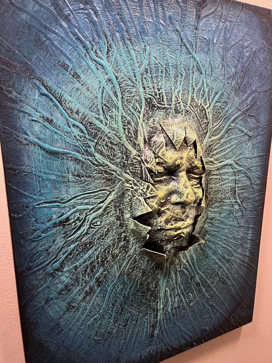 Breaking Is the Beginning By Artist Rafi Perez Original Painting Mixed Medium On Canvas 18X24 - Image 3