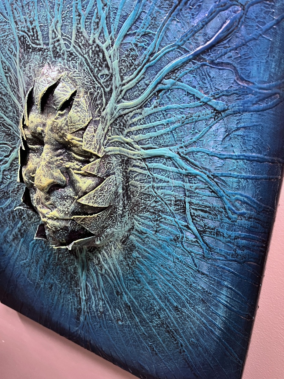 Breaking Is the Beginning By Artist Rafi Perez Original Painting Mixed Medium On Canvas 18X24 - Image 5
