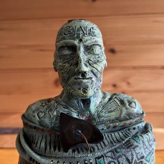 Curiosity as a Compass Sculpture By Artist Rafi Perez 13X6X3