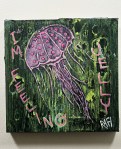 Grunge Feeling Jelly 2 By Artist Rafi Perez Original Painting Mixed Medium On Canvas 10X10