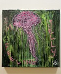 Grunge Feeling Jelly 1 By Artist Rafi Perez Original Painting Mixed Medium On Canvas 10X10