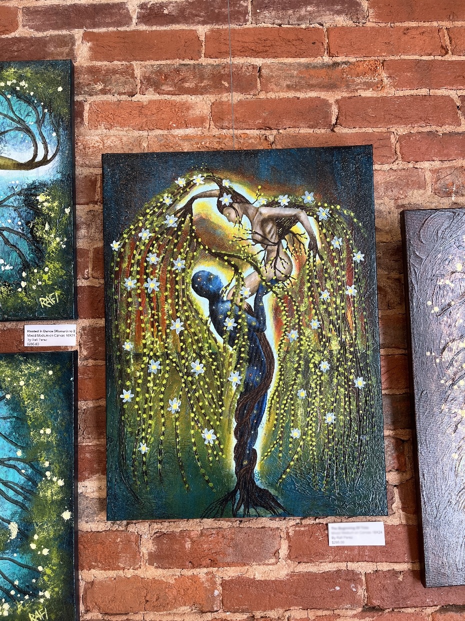 The Beginning Of Life Original Painting Mixed Medium on Canvas 18X24 By Artist Rafi Perez - Image 5