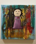 Love Is Loving Yourself By Artist Rafi Perez Original Painting Mixed Medium On Canvas 10X10
