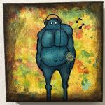 Jam On It Me And It Series By Rafi Perez Original Painting Mixed Medium on Canvas 6X6