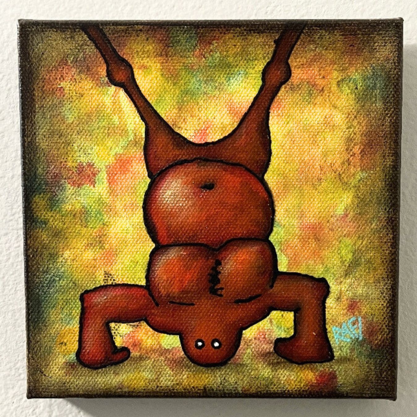 New Perspective Me And It Series By Rafi Perez Original Painting Mixed Medium on Canvas 6X6