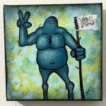 Say Yes Me And It Series By Rafi Perez Original Painting Mixed Medium on Canvas 6X6