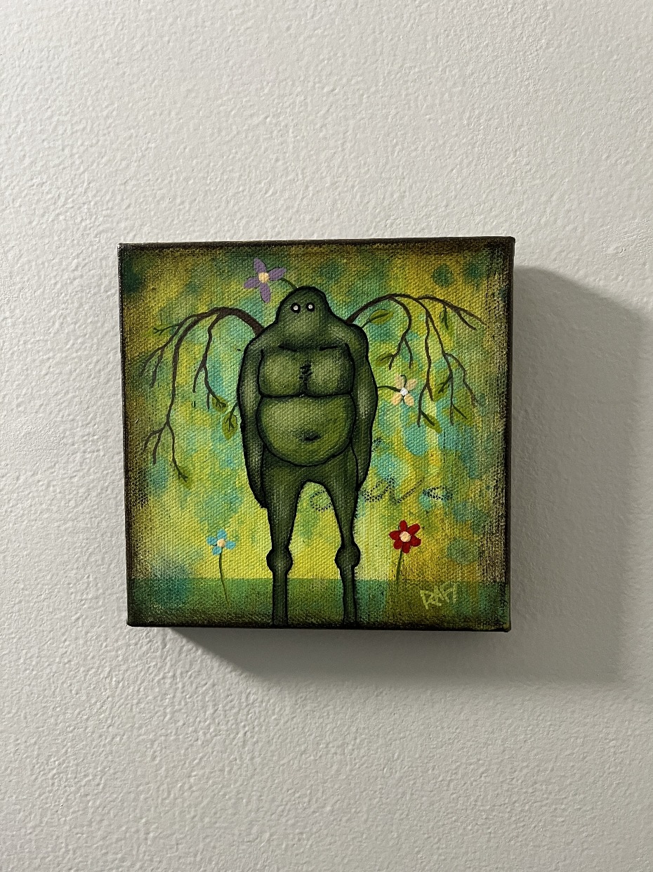 Natural Growth Me And It Series By Rafi Perez Original Painting Mixed Medium on Canvas 6X6 - Image 2