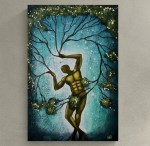 Rooted In Dance (man) Original Painting Mixed Medium on Canvas 24X36 By Artist Rafi Perez