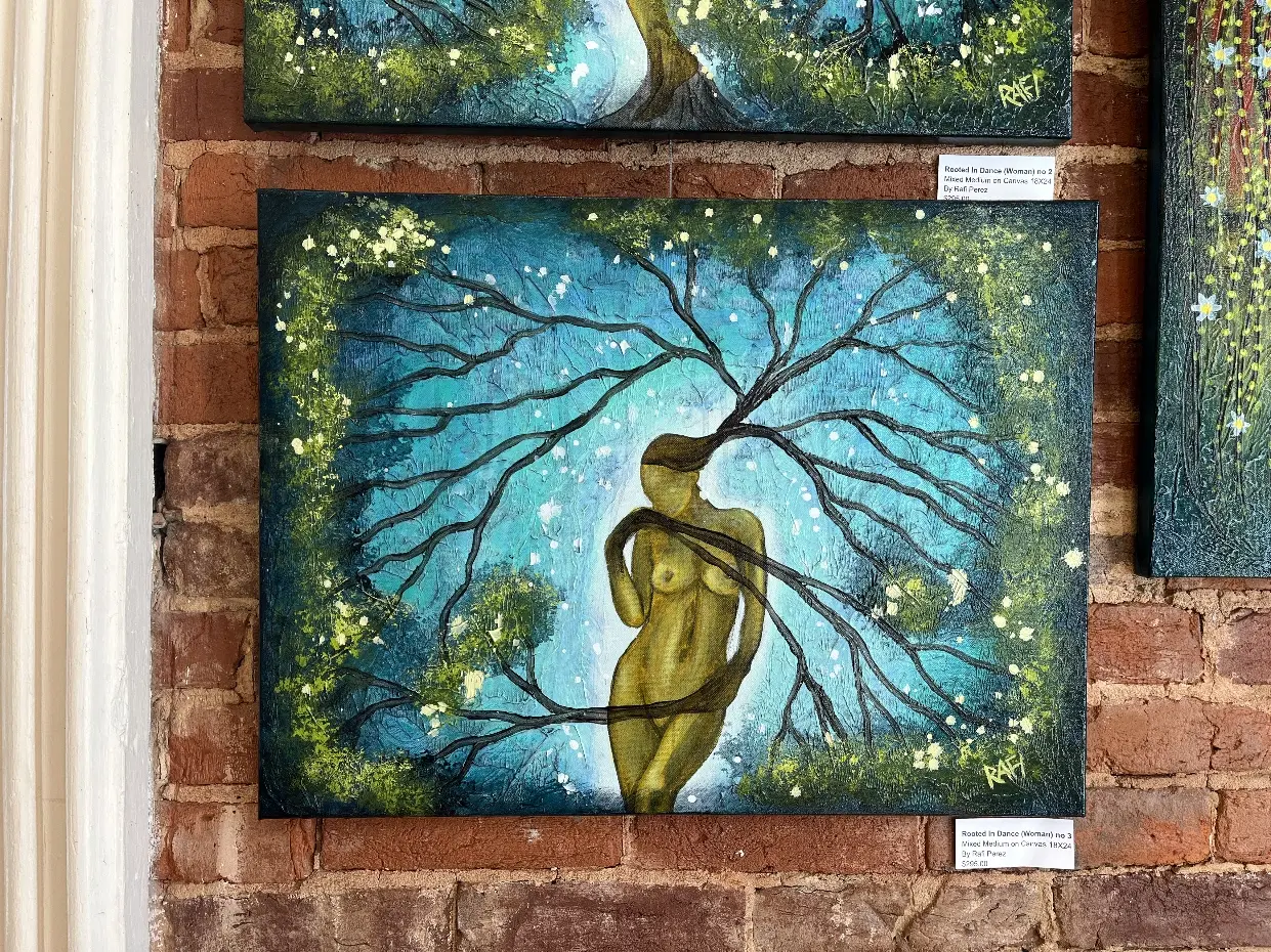 Rooted In Dance (woman 3) Original Painting Mixed Medium on Canvas 18X24 By Artist Rafi Perez - Image 3