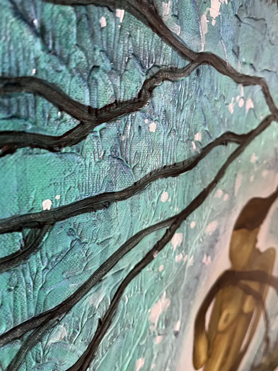 Rooted In Dance (woman 3) Original Painting Mixed Medium on Canvas 18X24 By Artist Rafi Perez - Image 4