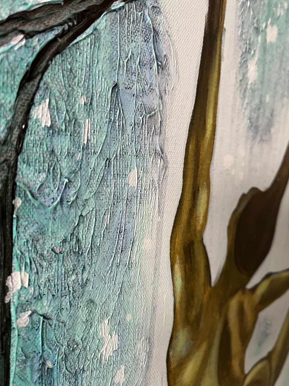 Rooted In Dance (woman) Original Painting Mixed Medium on Canvas 24X36 By Artist Rafi Perez - Image 4