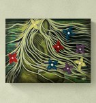 Spring Dreams Original Painting Mixed Medium on Canvas 18X24 By Artist Rafi Perez